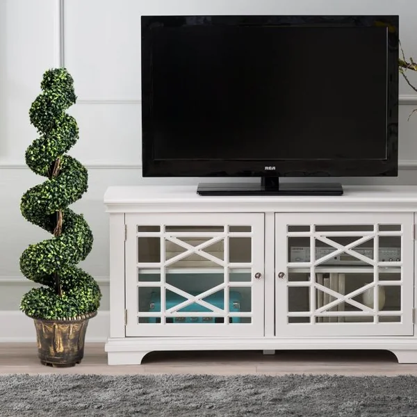 2 Arbres en Spirale Artificiels avec Pot Cyprès Topiaire Hauteur 120CM Feuilles en PVC