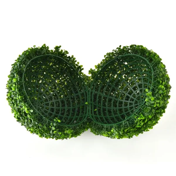 2 Boules de Buis Artificielles 40 cm Résistantes aux UV Plantes de Faux en Boules Topiaire Décoratives pour Intérieur Extérieur