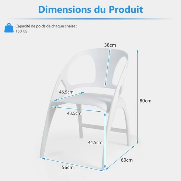 2 Chaises de Salle à Manger Pliable en Plastique Utilisation Intérieur et Extérieur Vert