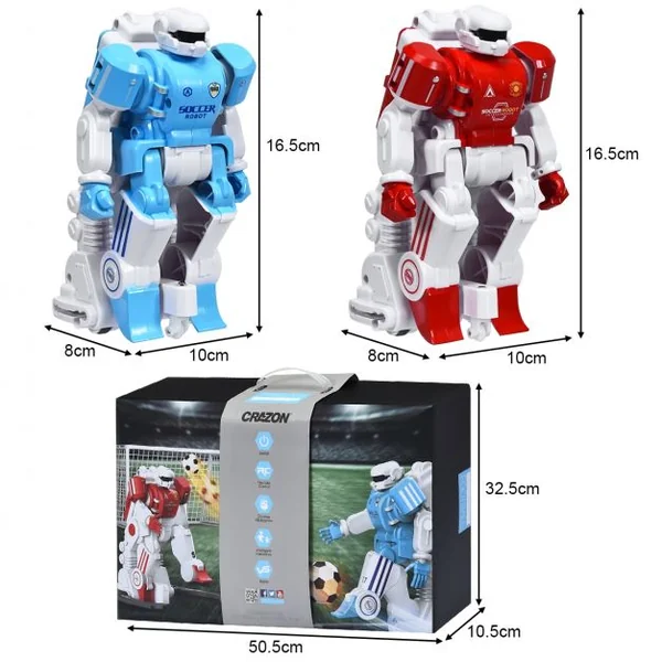 2 Robots Rc Football Jouets D'interaction et Compétitifs pour Enfants avec 2 Buts Football 2 Recharges USB Accessoires