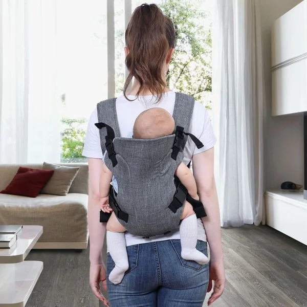 3 en 1 Porte-Bébé Ergonomique avec Bretelles Réglables et Ceinture Convient aux Bébés 4-36 Mois Jusqu'à 15KG