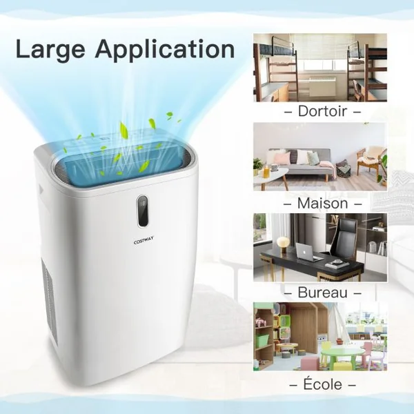 4 en 1 Climatiseur 16 à 32℃ 14000BTU R290 3 Modes Ventilateur Déshumidificateur et Rafraîchisseur Jusqu'à 40㎡ Classe Énergétique A