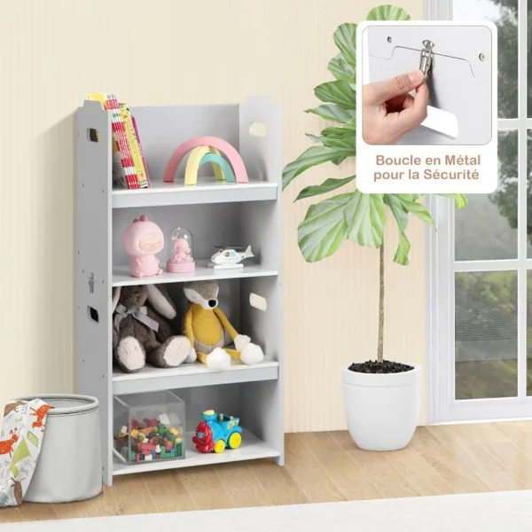4 en 1 Table Enfants avec 2 Chaises Table d'activités avec Banc de Rangement & Couvercle Amovible Charge 30kg pour Enfants de 3 Ans+