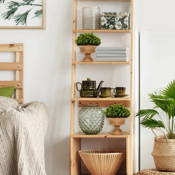 4 Plantes Artificielle en Pot Fausses Pomme de Pin Vertes Décoration pour Salon Bureau Chambre Interieur