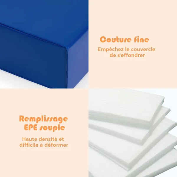 6 Blocs de Construction en Mousse PU+EPE Colorée pour Bébé Jouet Educatif Développement des Capacités Motrices modèle 1
