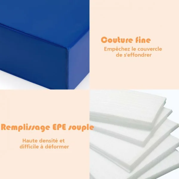 6 Blocs de Construction en Mousse PU+EPE Colorée pour Bébé Jouet Educatif Développement des Capacités Motrices modèle 3