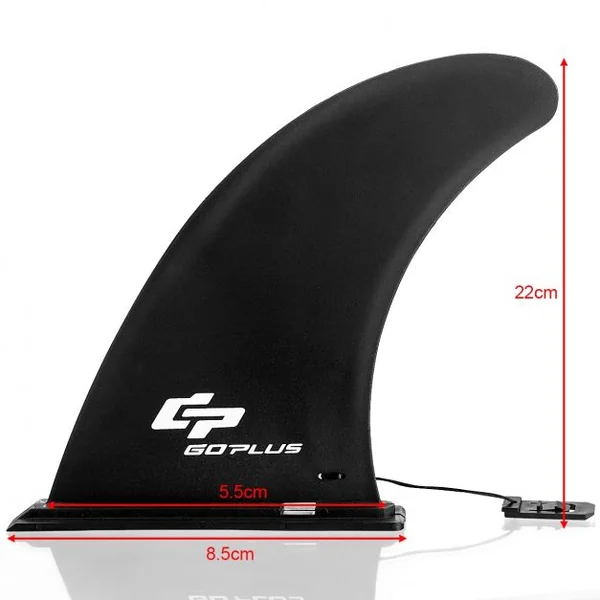 Aileron fin pour planche de surf Aileron de dérive SUP Aileron central avec raccord en Nylon 3,5x8,5x22cm Noir