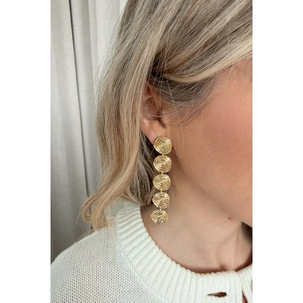 AIR - Boucles d'oreilles longues spirale recyclées