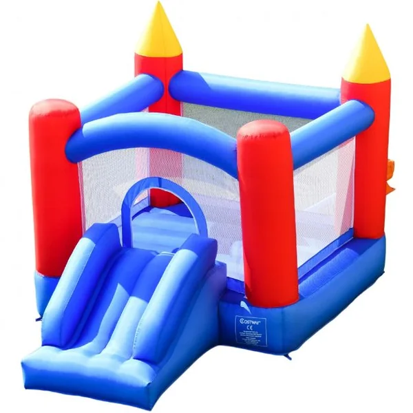 Aire de Jeux Gonflable pour 3 Enfants avec Zone de Saut Murs en Maille des 4 Côtés 3x2x2M Charge Max 50KG