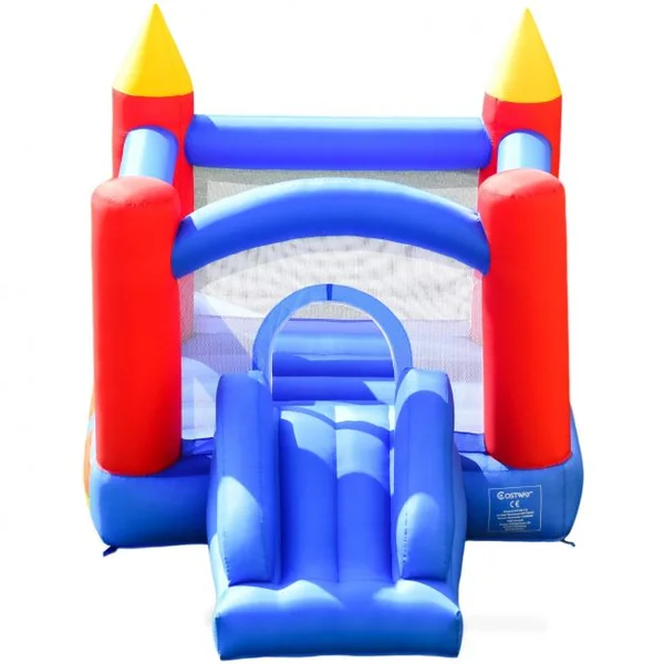 Aire de Jeux Gonflable pour 3 Enfants avec Zone de Saut Murs en Maille des 4 Côtés 3x2x2M Charge Max 50KG