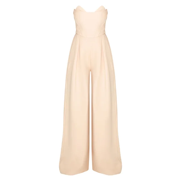 Amande Combinaison Pantalon Large Ajustée PLT Label Avec Détail Bustier Corset