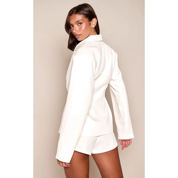 Amande Ensemble Blazer Ajusté Asymétrique Taille Cintrée