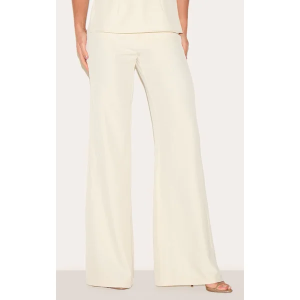 Amande Pantalon Taille Haute Coupe Large Ajusté Pour Grande Taille