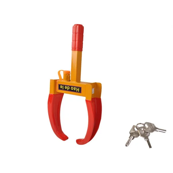 Antivol de roue voiture Sabot antidémarrage roue caravane, 2 Clés, pour Roue DE 13"-15" largeur 7"-11", 240 x 485 cm