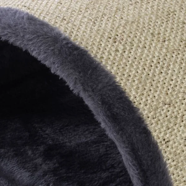 Arbre à Chat avec Griffoir en Sisal Centre d'Activités pour Chat en Panneau d’Aggloméré Flanelle, 36x36x44cm, Beige