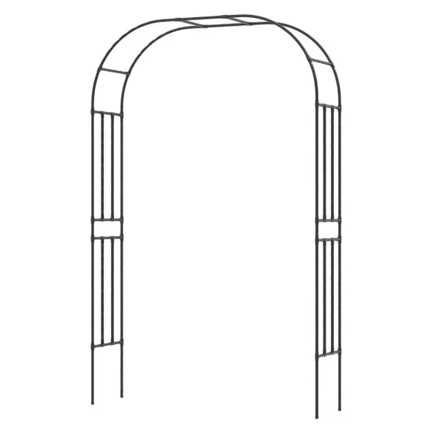 Arche de Jardin avec Treillis en Métal pour Plantes Grimpantes Support de Vignes et Fleurs Treillis de Jardin 153 x 40 x 240 cm