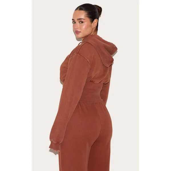 Argile Sweat À Casynthétiqueche Court Taille Froncée Shape