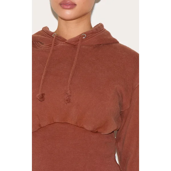 Argile Sweat À Casynthétiqueche Court Taille Froncée Shape