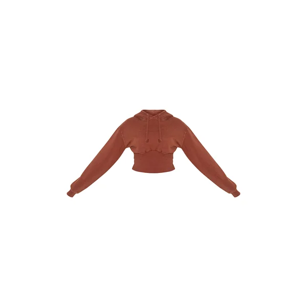 Argile Sweat À Casynthétiqueche Court Taille Froncée Shape