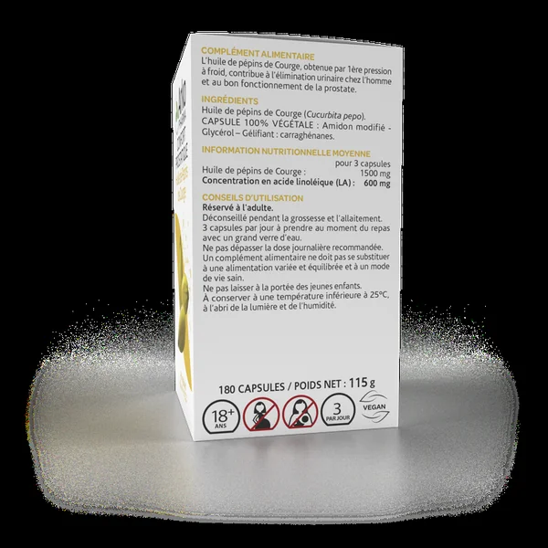 Arkogélules huile pépins de courge bio confort urinaire 180 capsules