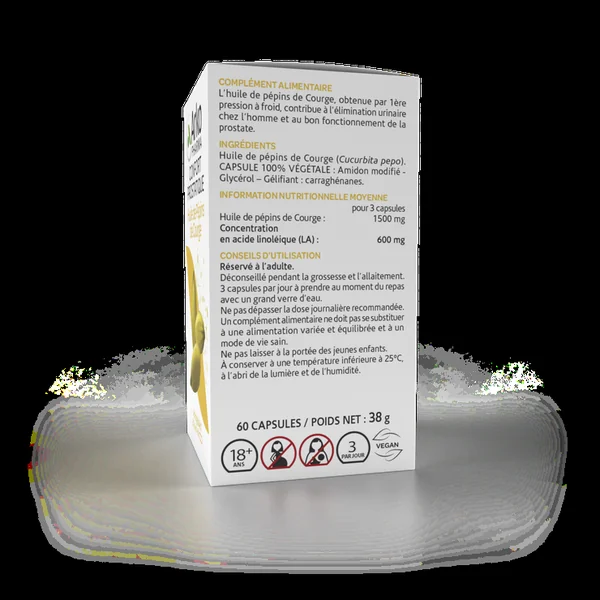 Arkogélules huile pépins de courge bio confort urinaire 60 capsules