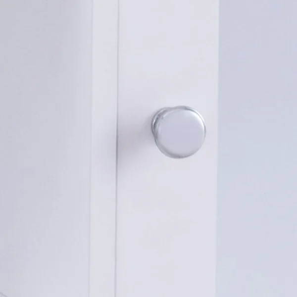 Armoire de Toilette avec Miroir Armoire à Glace Murale Armoire à Pharmacie 10 Étagères en MDF, 66x16,5x63cm, Blanc