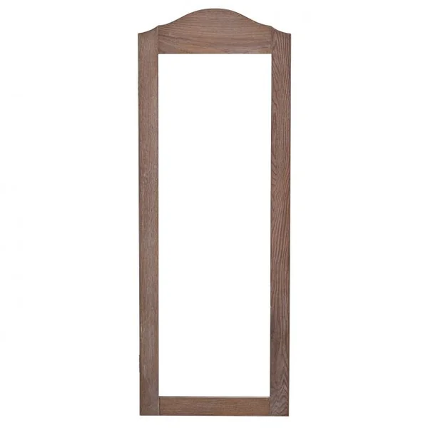 Armoire à Bijoux murale avec miroir Meuble de bijoux avec miroir en verre en MDF, 35,1 x 9,2 x 96 cm, Marron