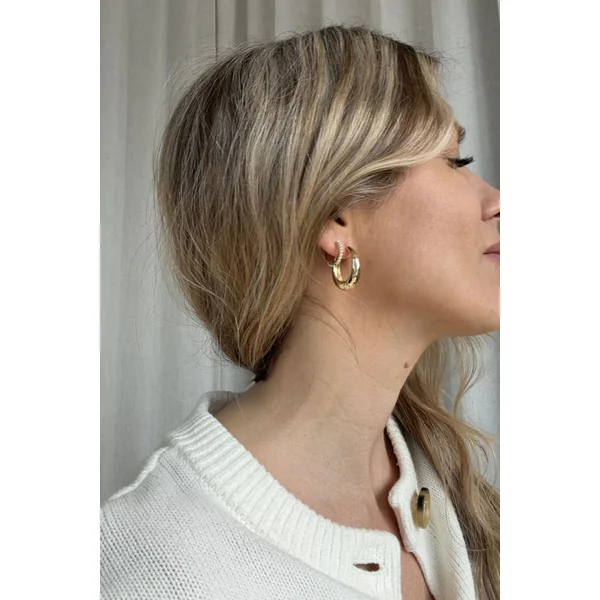 ASHER - Boucles d'oreilles ovales recyclées