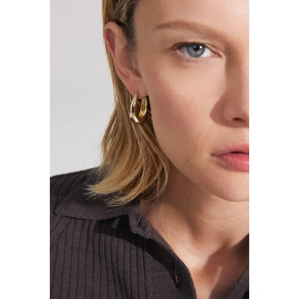 ASHER - Boucles d'oreilles ovales recyclées