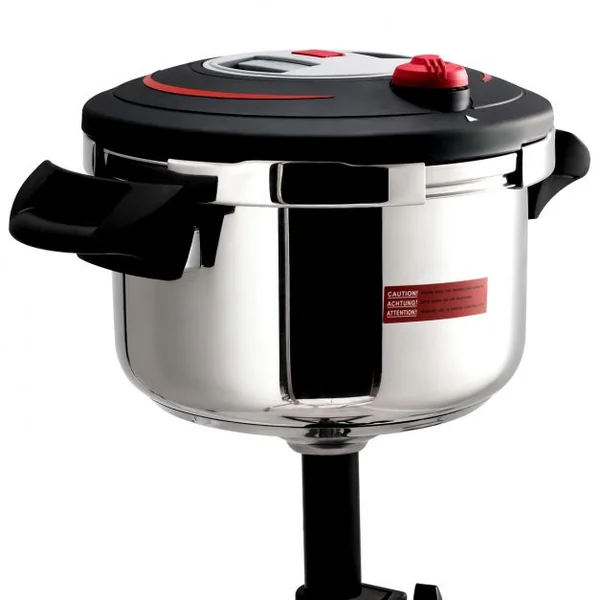 Autocuiseur 6L Multifonction Cocotte Minute Panier Vapeur Poignée Confort en Acier Inoxydable, 39x27,5x20cm