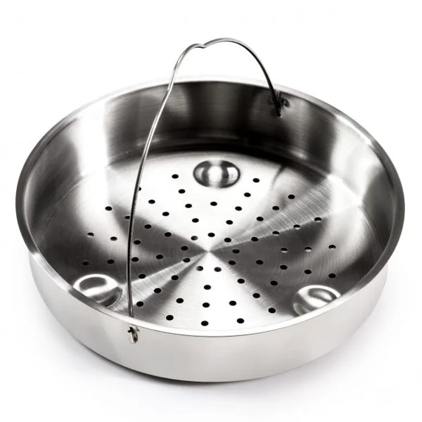 Autocuiseur 6L Multifonction Cocotte Minute Panier Vapeur Poignée Confort en Acier Inoxydable, 39x27,5x20cm