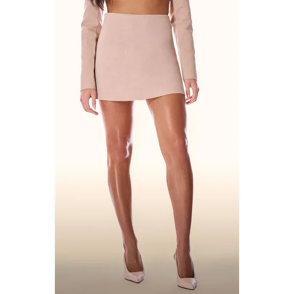 Avoine Jupe Mini Trapèze Ajustée Plt Label Co-ord