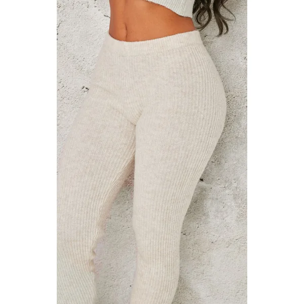 Avoine Legging Côtelé En Maille Petite Taille