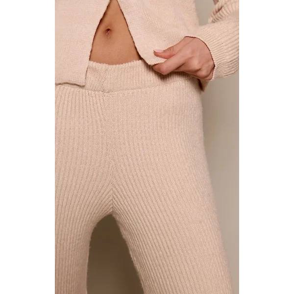 Avoine Pantalon Large En Maille Brossée