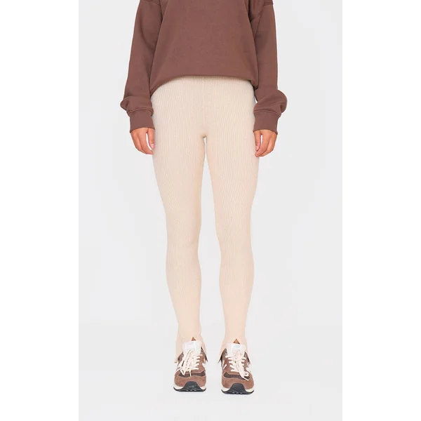 Avoine Pantalon Évasé En Maille À Ourlet Fendu