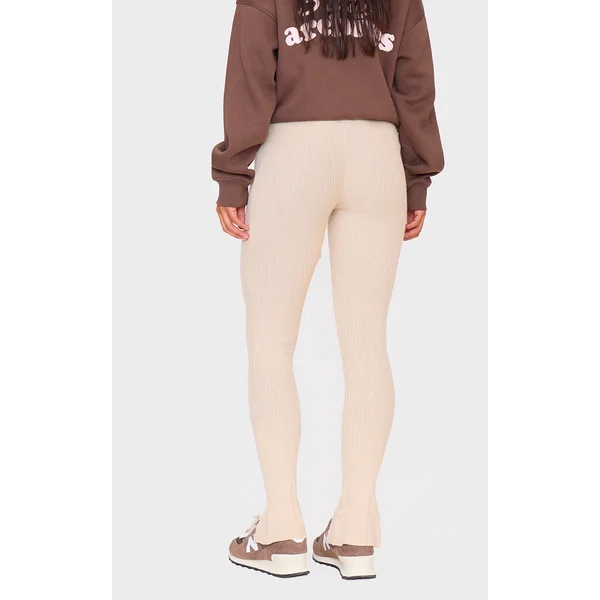 Avoine Pantalon Évasé En Maille À Ourlet Fendu