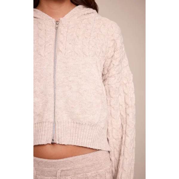 Avoine Sweat À Casynthétiqueche Court En Maille Torsadée