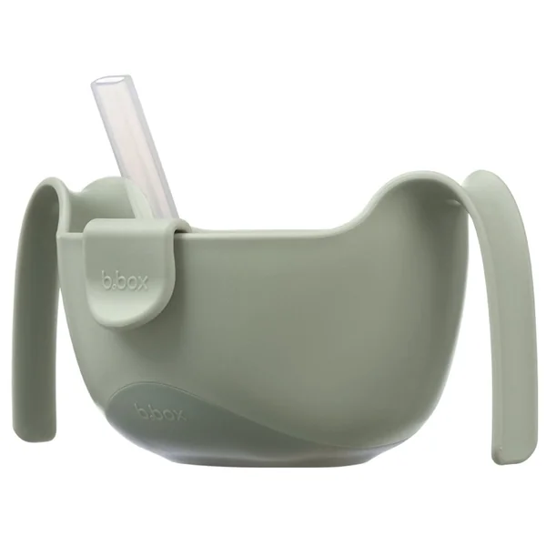 Baby 3-in-1 weaning bowl with straw and snack compartment