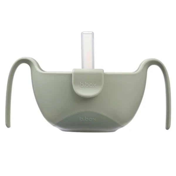 Baby 3-in-1 weaning bowl with straw and snack compartment