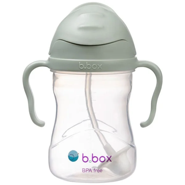 Baby training cup with weighted straw, leak-proof