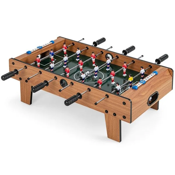 Baby-Foot en Bois avec Poignée Durable & 18 Joueurs 69 x 36 x 24 cm