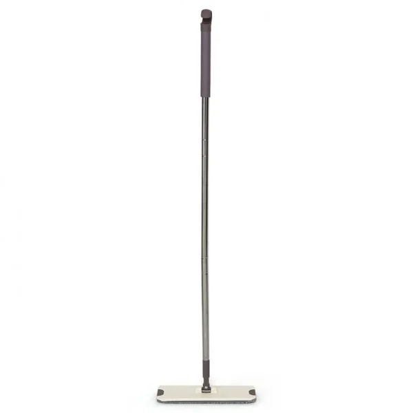 Balai Vadrouille 2 Chiffons et 1 Seau 3 Niveaux Réglables Capacité Eau Sale 6l Eau Propre 3l en Pp Acier Inoxydable ABS