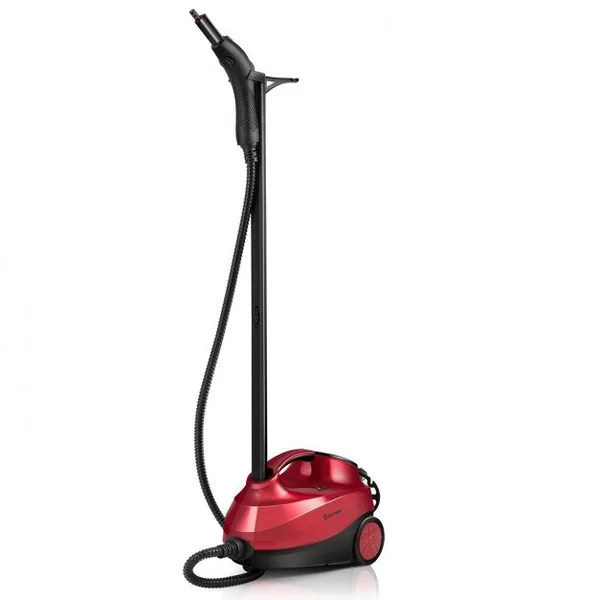 Balai Vapeur 2000w Polyvalent Pression 4 Bars 19 Accessoires Réservoir de 1,5L Voyant Led en Abs 23x43x114,5cm Rouge