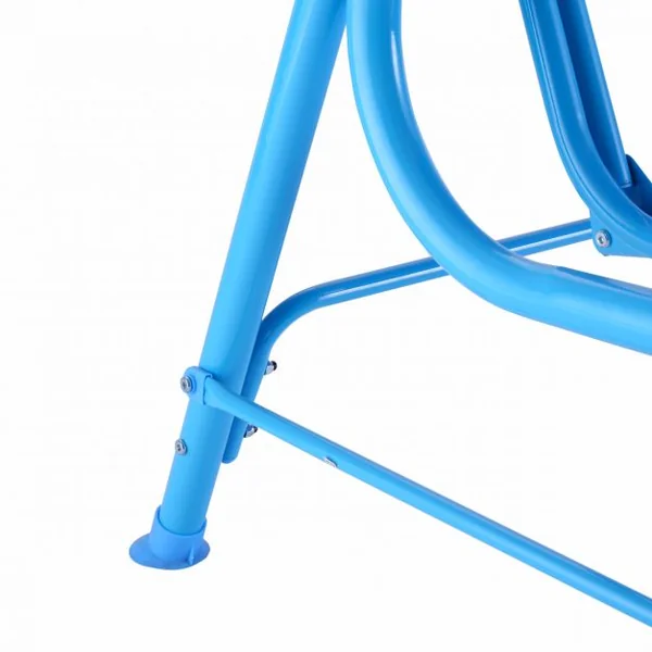 Balancelle de Jardin pour Enfants 2 Places Toit Anti-UV Balançoire Jardin pour Enfants Chaise à Bascule pour Enfants Bleu