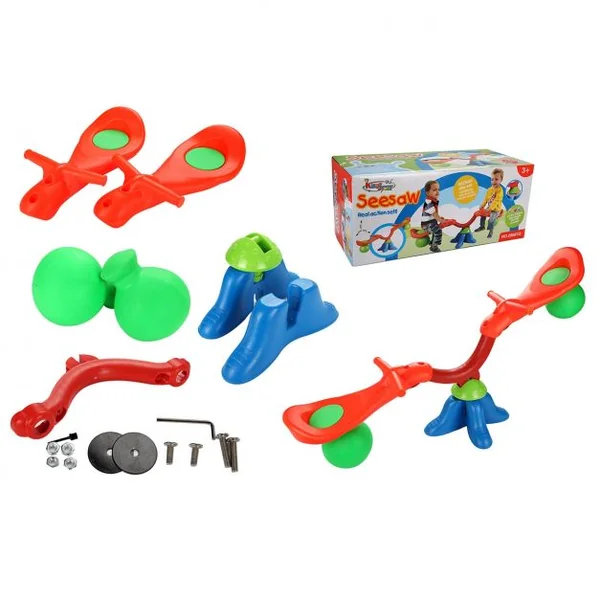 Balançoire à Bascule Tapecul pour Enfant de 3 Ans+ Pivotable 360°Jeu de Plein Air avec Poignées et Assises