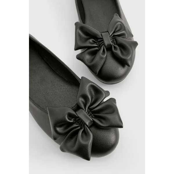 Ballerine à bout rond avec nœud