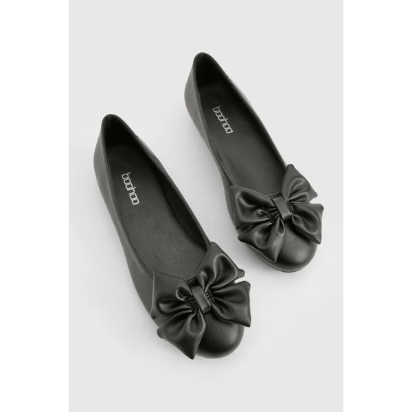 Ballerine à bout rond avec nœud