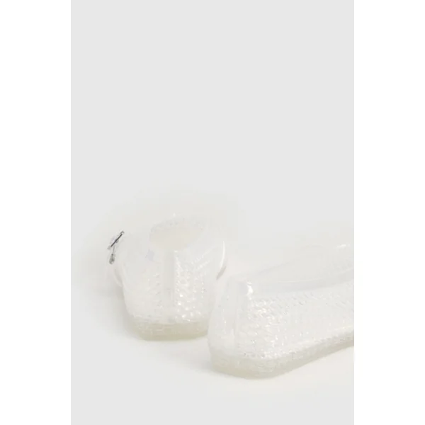 Ballerines Mary Jane En Plastique Transparent Avec Découpes