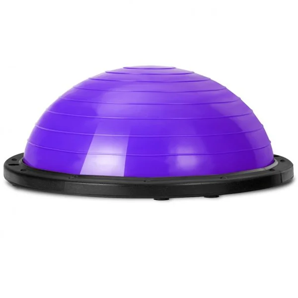 Ballon d’Equilibre de Fitness Balance Trainer Cordes Élastiques Base Antidérapante en PVC ABS, 59,5x59,5x25cm, Violet