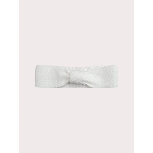 Bandeau en tricot blanc pour bébé fille - Soins Bébé Naturels & Produits Maman Après Naissance